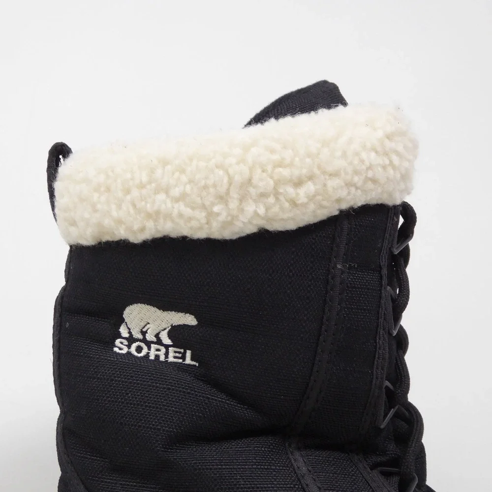 Sorel Cumberland Womens Snow Boots Black Winter Faux Fur Trim NL1436-010 Size 6